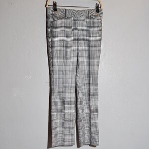 Plaid Check EXPRESS Editor Pants Trousers Black White 0S